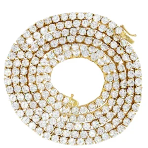 Mens Diamond Gold Tennis Chain