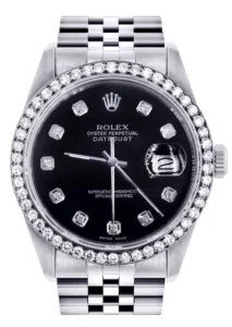 Womens Rolex Datejust Watch 16200 | 36Mm | Black Dial | Jubilee Band